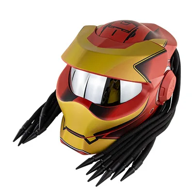 Cool stylish men Motorcycle Helmet Full Face Iron Man Helmet  Motorbike Motorcycle Motor Alien Helmet