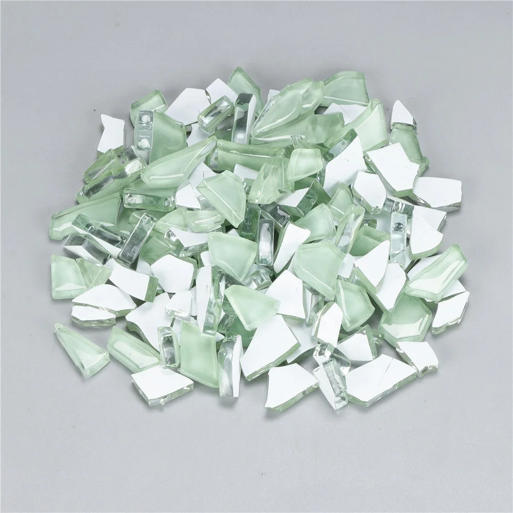 Irregular clear ice crackle mosaic handmade broken crystal clear glass mosaic tile