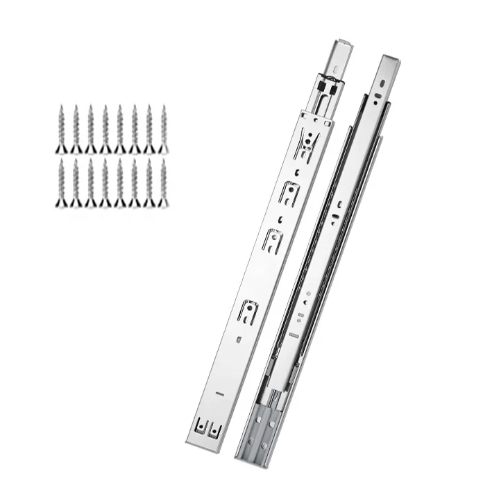 Мебельная фурнитура, Складывающийся в 3 сложения, мягкий закрывающий полноразмерный удлинитель, двойной антикоррозийный выдвижной ящик 46 мм