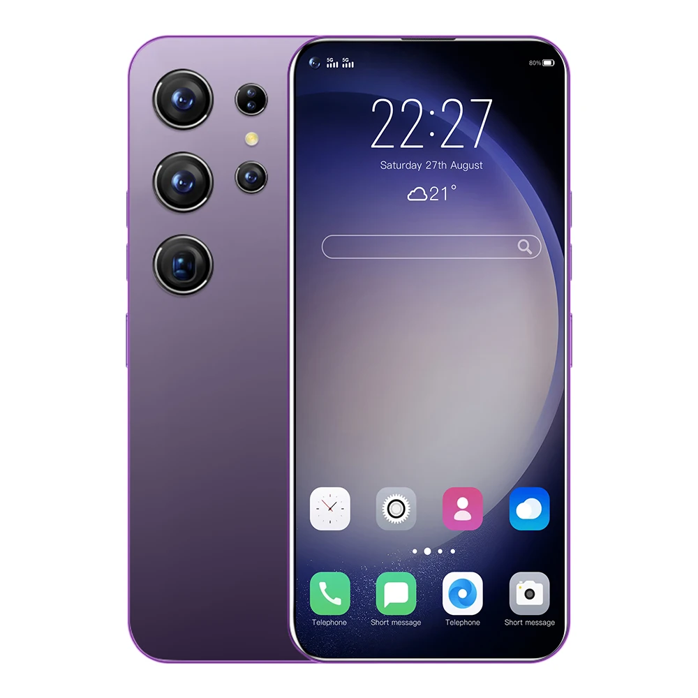 Оптовая продажа бестселлер модный телефон S24 Ultra 5G смартфон 45 Вт быстрая зарядка 200MP процессор Octa Core мобильные телефоны