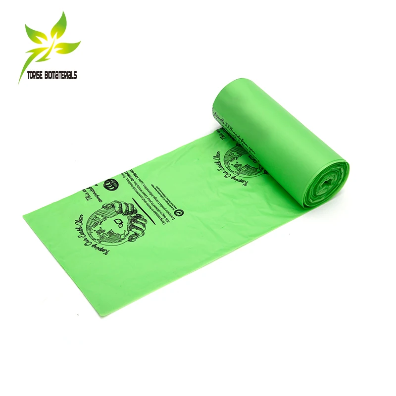 Manufacture custom biodegradable plastic compostable Garbage Bags Disposable trash garbage bags eco friendly