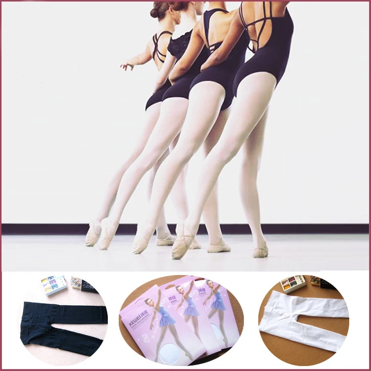High Elastic 80 Denier Nylon Adult youth Girls Ballet Nylon Dance Tights White/ Black Soft Pantyhose Ballet Dance Tights 8025