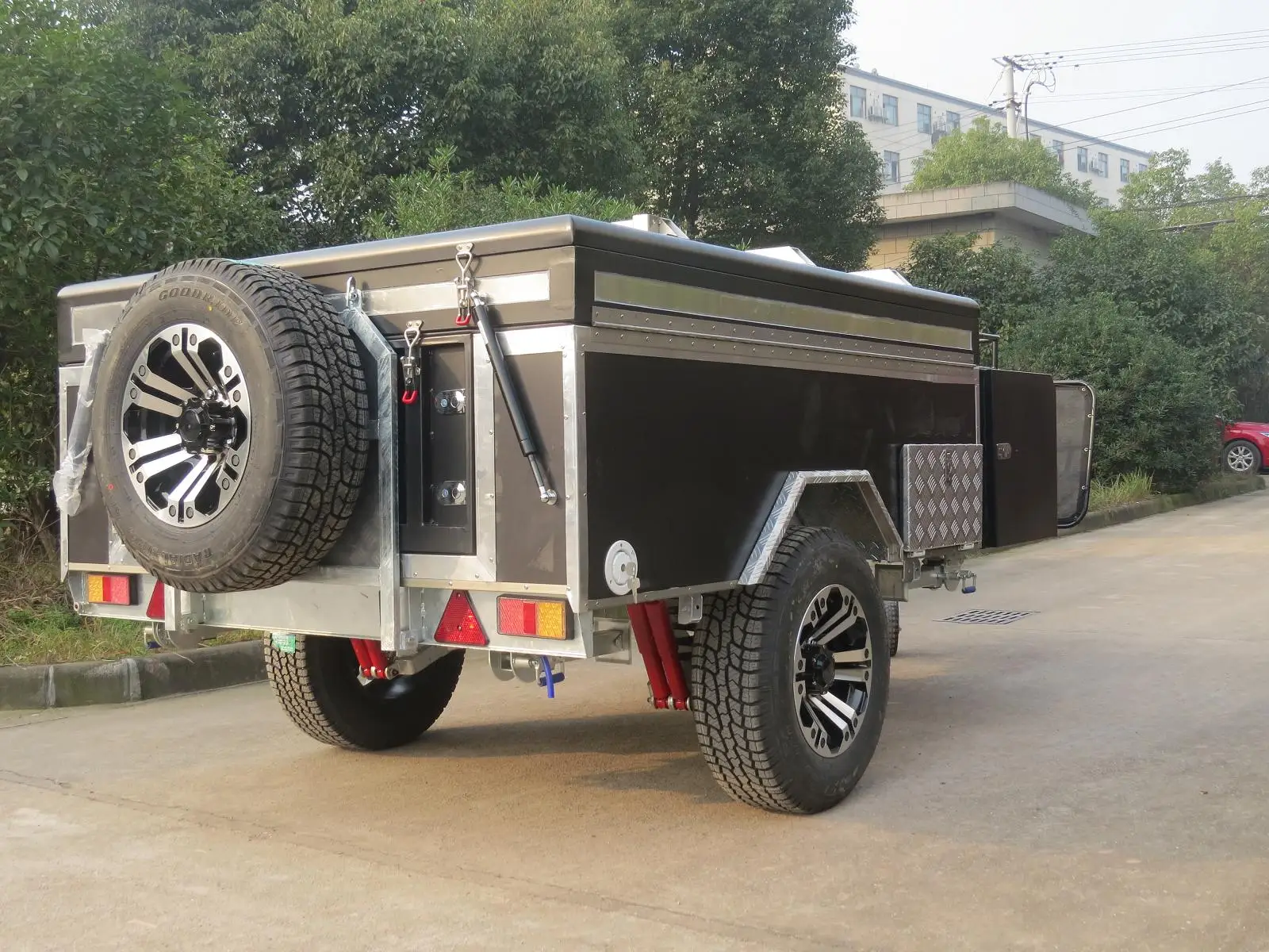 double fold Big family caravan trailer