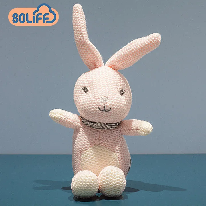 Hot selling handmade crochet animal doll stuffed plush toy baby sleeping Amigurumi toys