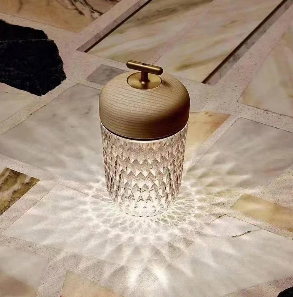 2021 Новая современная декоративная настольная лампа с сенсорным управлением и беспроводным кристаллом