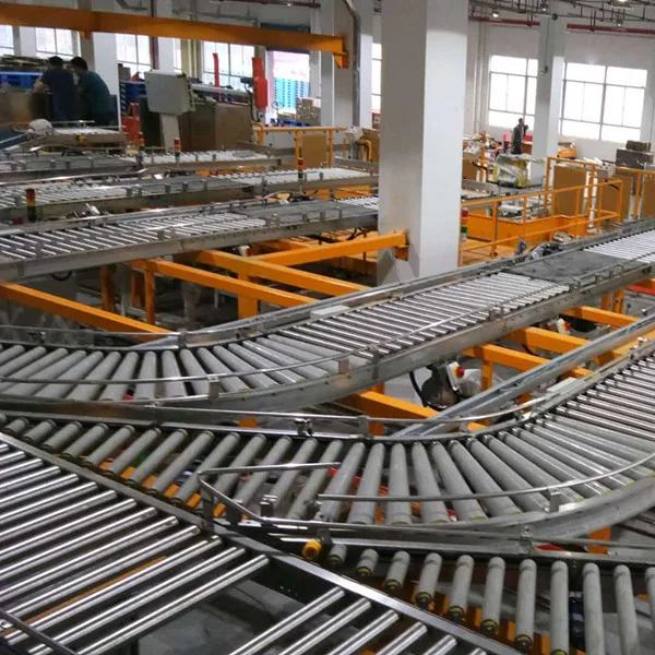 mild steel structure curved roller conveyor in 90 degree 180 degree