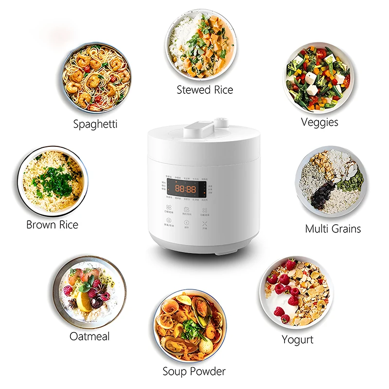 Electric pressure cooker household multifunctional cooking rice stew microcomputer open lid can be booked rice cooker pres