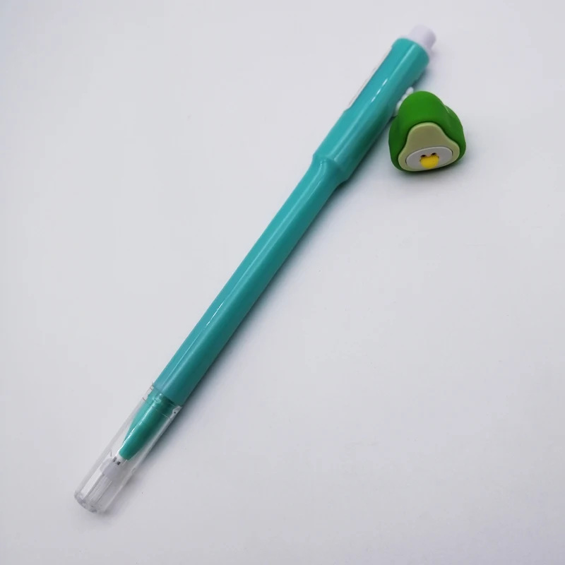 Kawaii Fruit LED Neutral Pen Cute Avocado Gel Pen 0.5mm Black Blue Ink Pen For Kids Gifts School Office Stationery Supplies