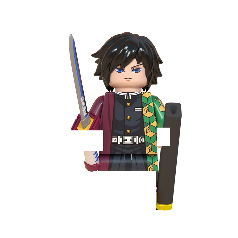 Promotional Gifts Cartoon Anime Demon Slayer Tanjirou Nezuko DIY Building Block Dolls Mini Action Figure Capsule Toys Wholesale