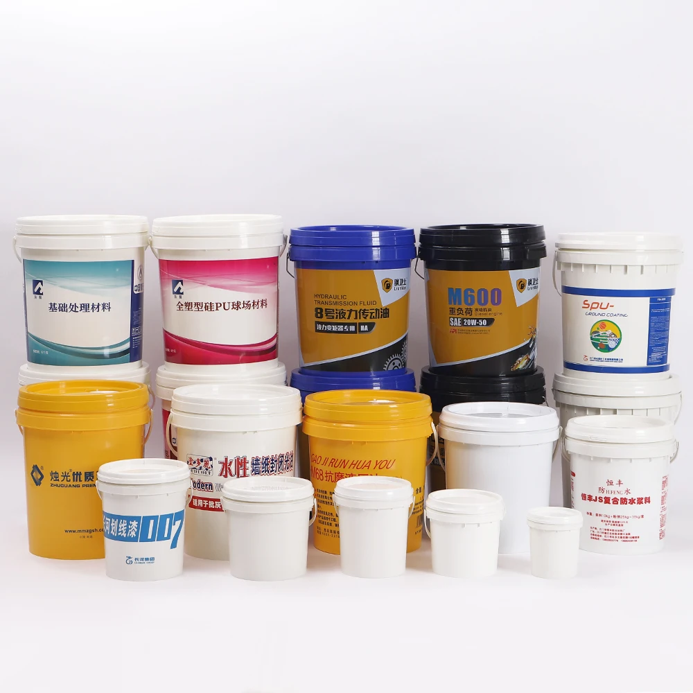 customized logo 2.2L small mini different coloured honey ice cream food packaging plastic bucket with handles