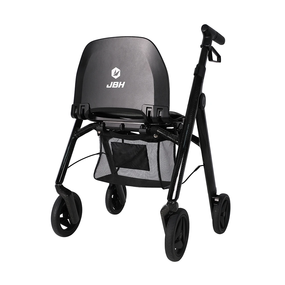 Подвижные вертикальные ходунки складной регулируемый супермаркет для покупок из углеродного волокна картонная упаковка инвалидных колясок 8 120 кг JBH