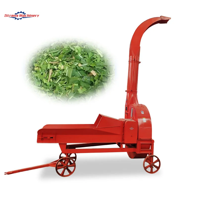 Agricultural Electric Gasoline Engine Fodder Silage Grinder Animal Feed Making Grass Straw Cutting Rice Machine Poultry Process