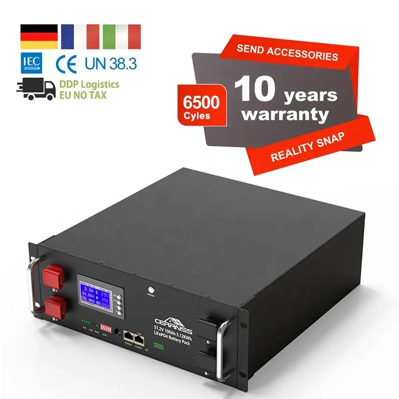 10 Years Warranty 6500 Cyles 16S 51.2V Solar Inverter Lithium ion Battery 5Kwh Energy Storage Battery 48V 100Ah LiFePO4 Battery