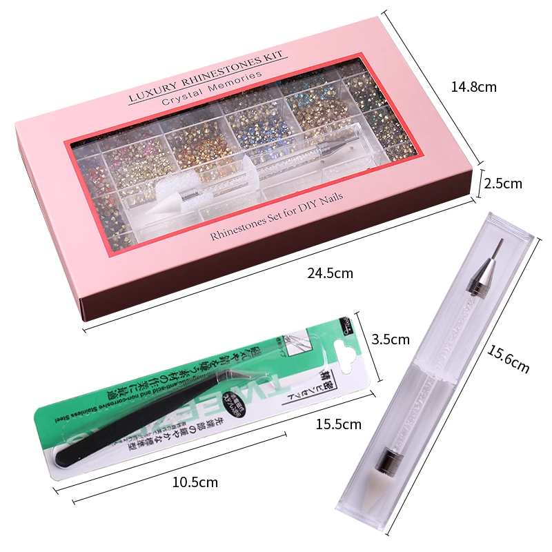 20 grids wholesale Irregular nail beauty art accessory Multi-Shape ornament for nail Decoration design