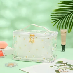 Large Space Round PVC Clear Makeup Tube Bag Waterproof Travel Storage Pouch Bag