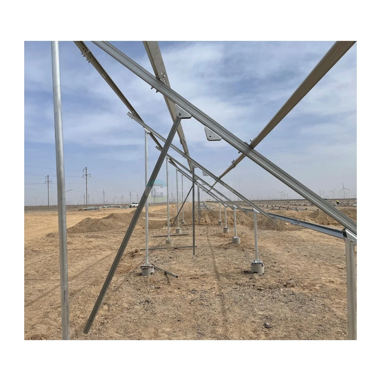 Заводская стальная конструкция заземления солнечной панели