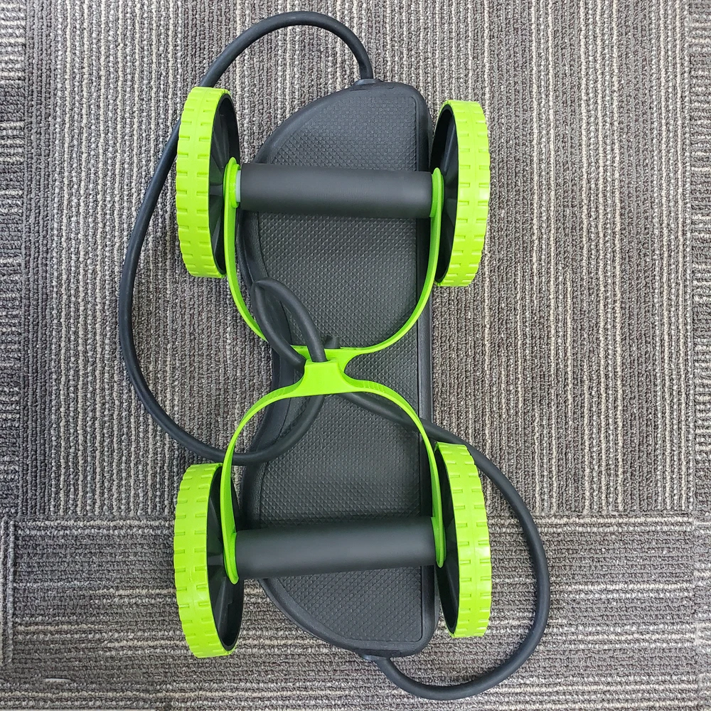 
Double Abdominal Roller Wheel Fitness Abdominal Exercises Equipment Waist Slimming Trainer at Home Gym 