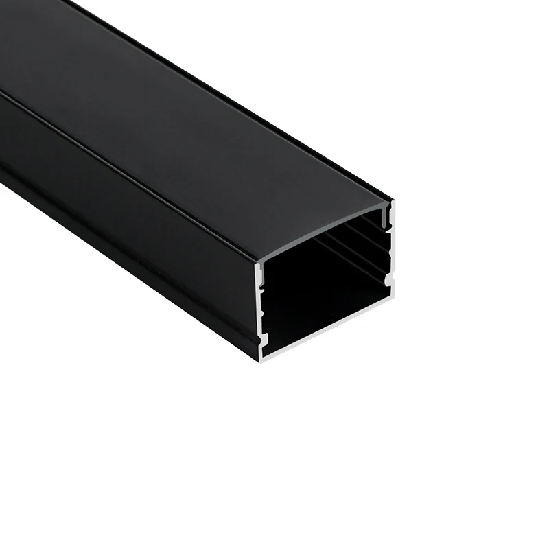 B-A3020 черный профиль, алюминиевый экструзионный канал с крышкой для ПК, алюминиевый профиль для потолочного освещения