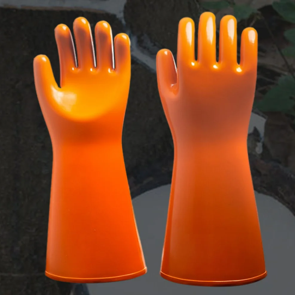 Class 5 High Voltage 10KV 12KV 20KV 35KV Electrician Prevent Electric Natural Rubber Insulated Insulating Gloves