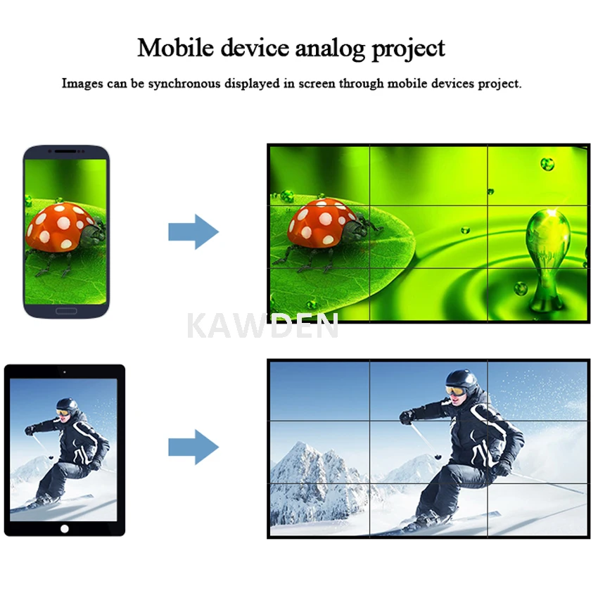 New Indoor Lcd Video Wall Panel advertising Splicing Screen With LG AUO Glass 0.88mm Bezel for Indoor Commercial Advertising