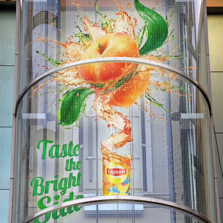 p5*10 LED Photoelectric Glass Elevator Advertising Display Luxury LED Glass Screen LED Display Transparent Screen Escalators