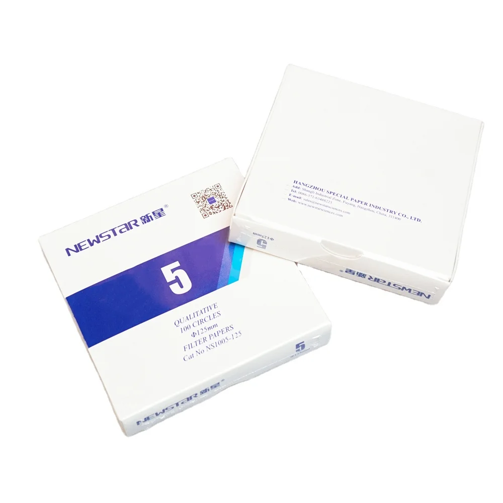 Lab Filter Paper Slow Speed for Qualitative Analysis Grade 4 Pore Size 2.5 um 100 per pack