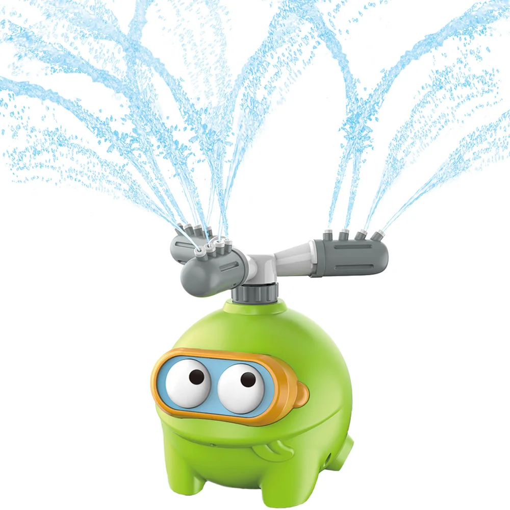 Hot selling Interactive Games summer beach cartoon water fountains Water Sprinkler Kids Toy with Rotating Nozzles