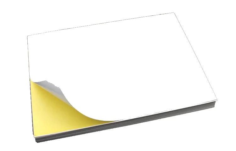 SZJOHNSON factory price  self adhesive sticker 120g Semigloss paper with rubber adhesive  for packaging label