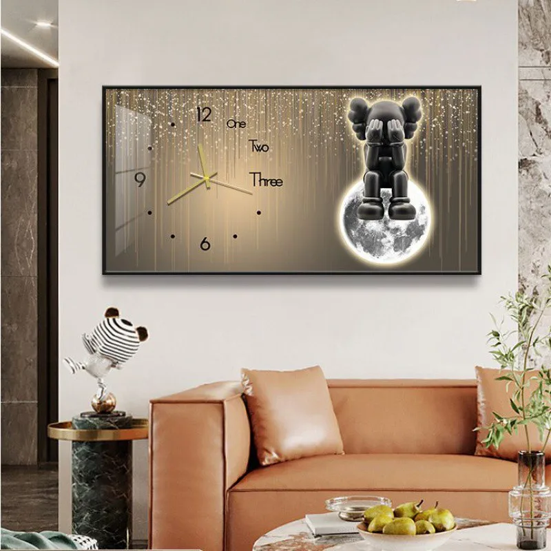 Modern Minimalist Living Room Wall Clock Slightly Luxury Decoration With Quartz Motivity And Resin Body Trending Pocket Watch