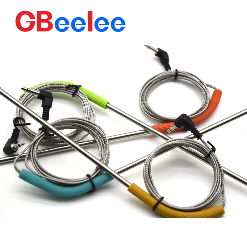 Precision Temperature sensor Food grade stainless steel long probe for thermometer probe replacement BBQ kitchen gill meat probe