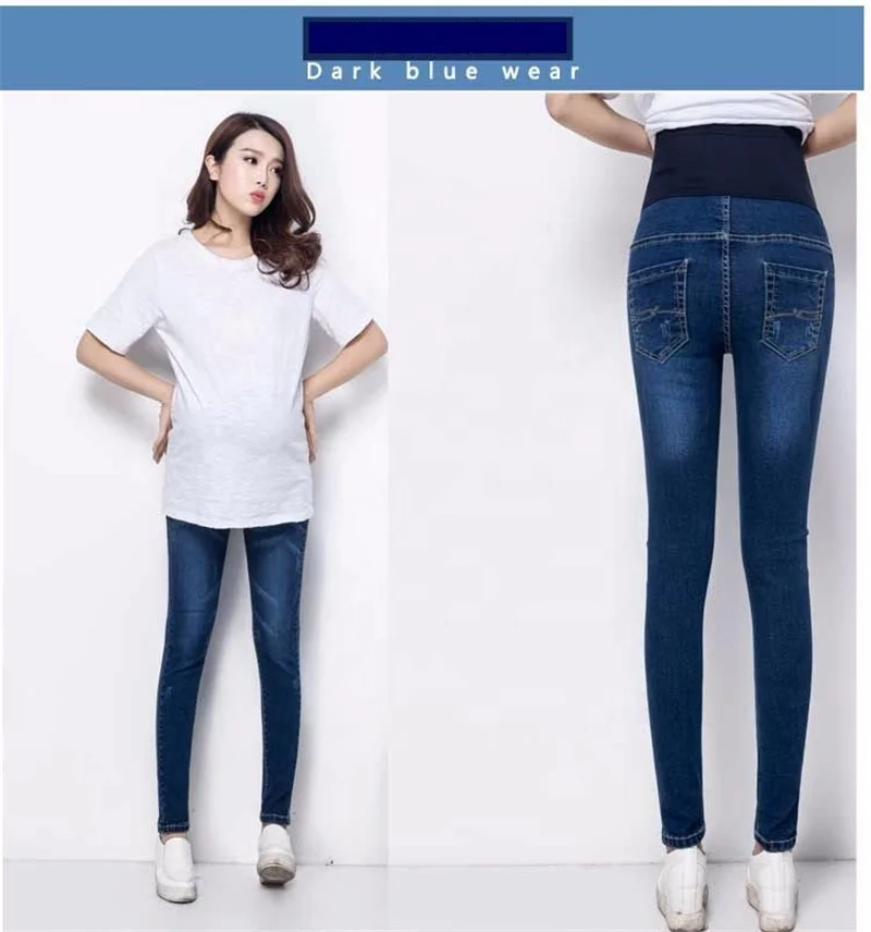 100% хлопковые джинсы для беременных; Сезон весна-осень; Беременности живот эластичные тонкие джинсовые штаны для беременных женщин, платья больших размеров для L-5XL