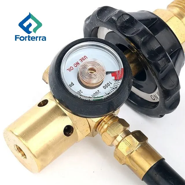 High Quality Industry Gas Pressure Regulator Valve Helium Balloon Gas Filler Regulator with Gauge