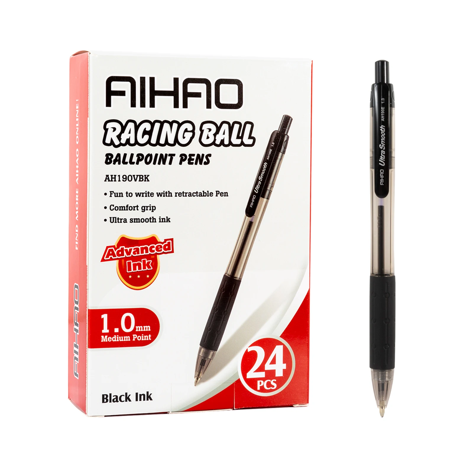  Ручка Aihao с гелевыми чернилами суперплавное письмо удобным захватом пластиковая шариковая