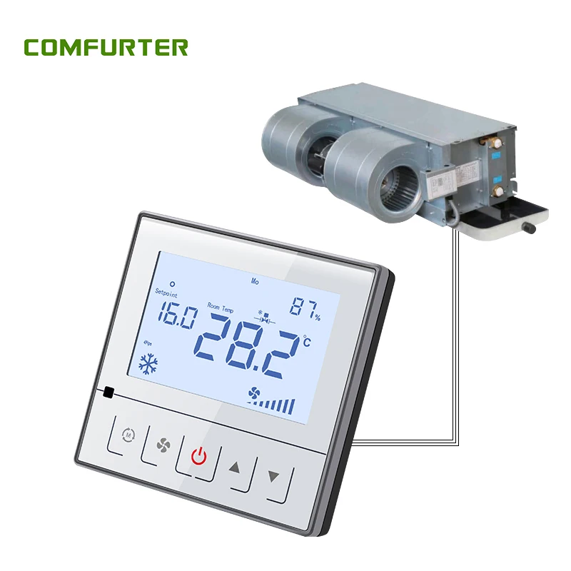 Comfurter Wall Mounted Fan Coil Programmable Smart Room Fcu Thermostat