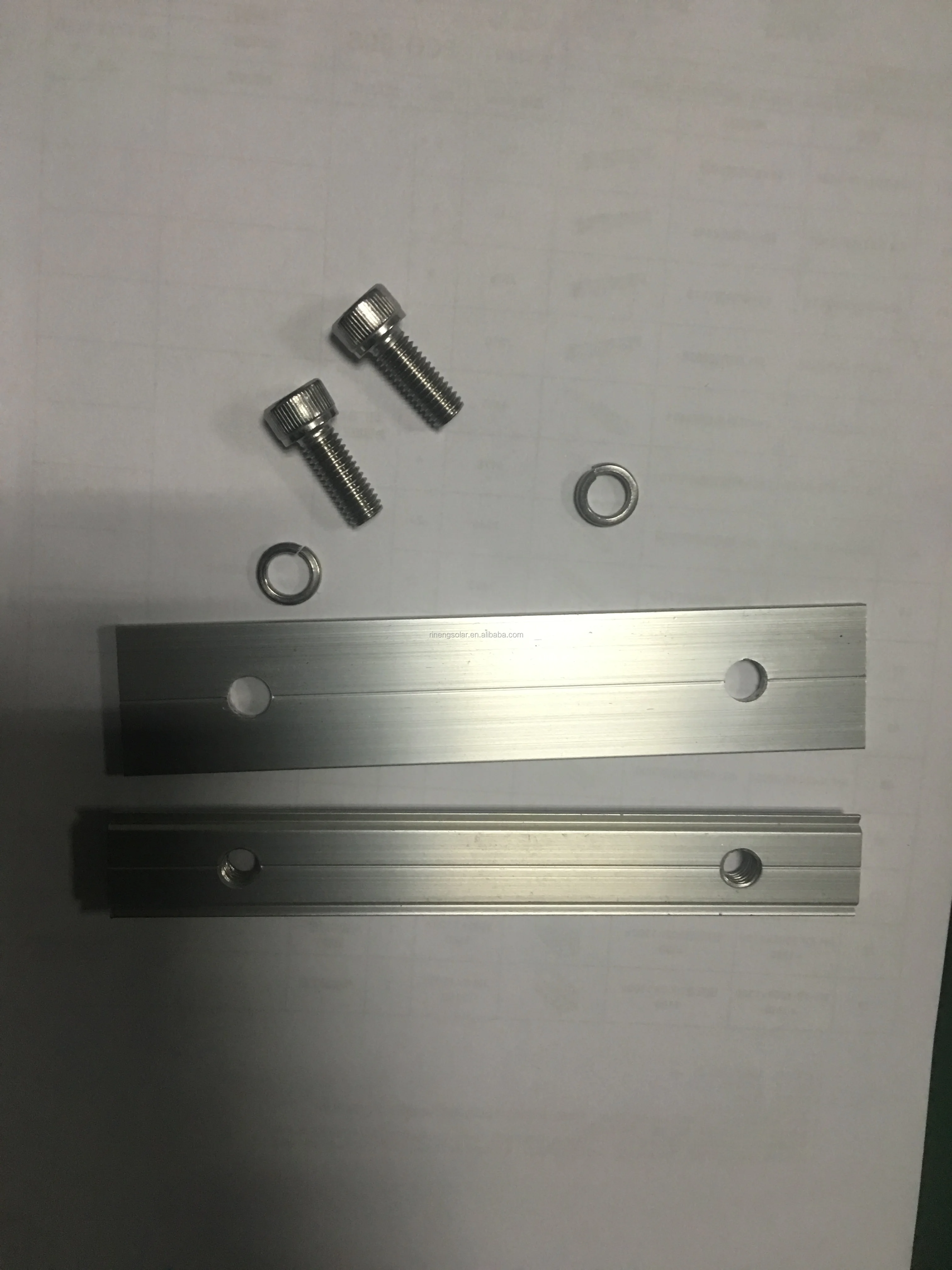 Wholesale  Aluminum Solar Rail Connector Solar Rail Splice Joiner Kit Solar Structure Rail Connector