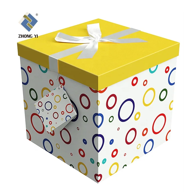 Custom Lid and Bottom Large Cardboard Gift Boxes with Lids Fancy Gift Box