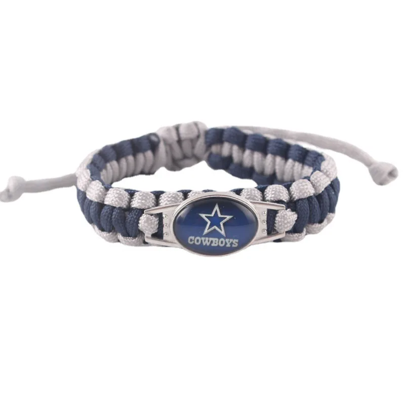 Custom Design Wholesale 32 Nfl Teams Adjustable Paracord Bracelets Usa Football Team Bills Bracelets