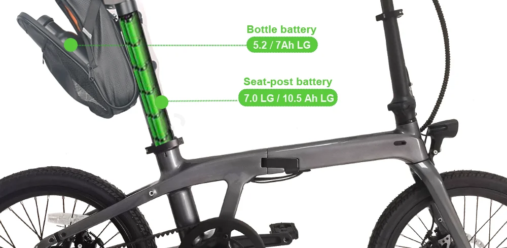 Anlochi 2024 Long Range 20inch 36V 250W Single Speed Carbon Belt Drive Folding Electric Bike for Women