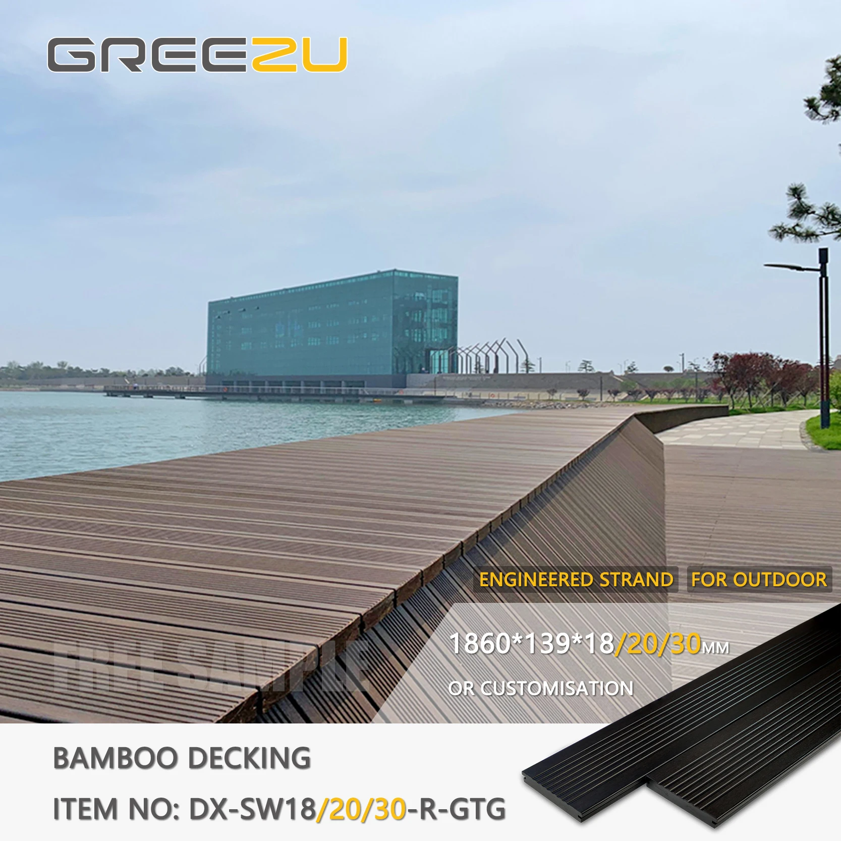 Bamboo Foundation Decking On Beach Promenade Fused Exterior Bamboo Decking Floor Engineered Bamboo Flooring Deck  Examples