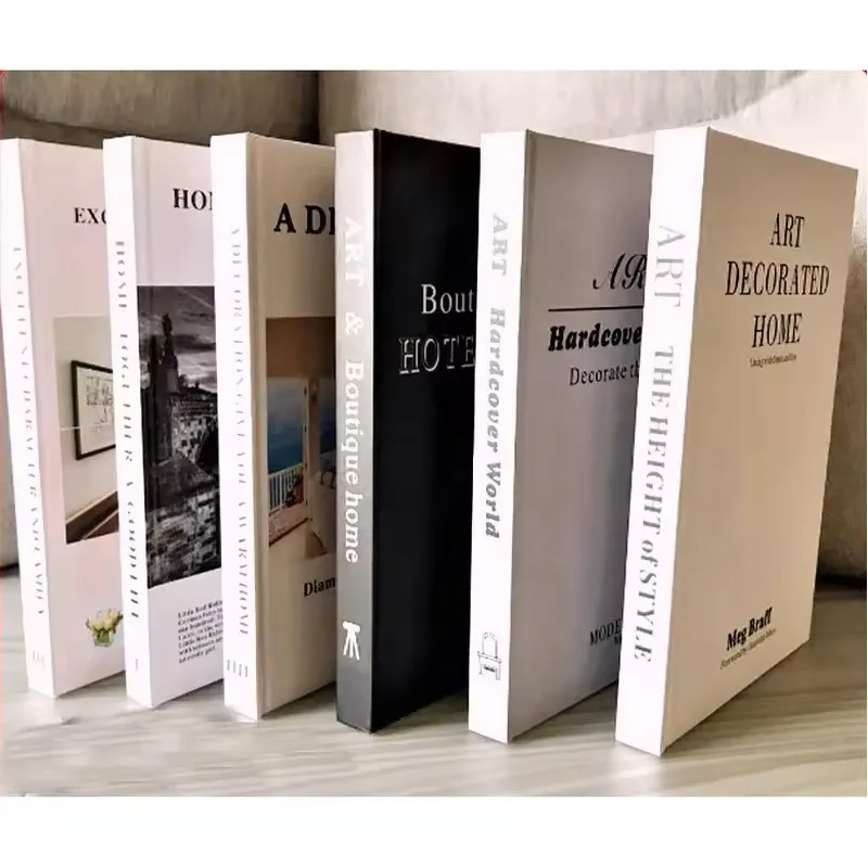 Custom Decoration Book Printing Fake Book Nordic Minimalist Style Home Furnishings Decorative English Books Real Magazine