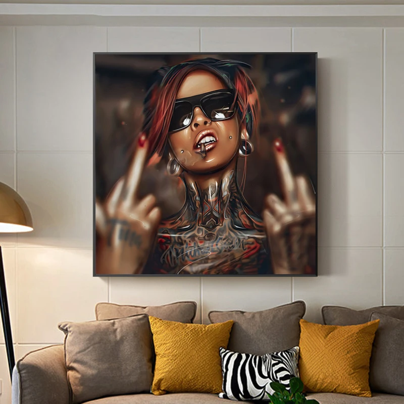 Cool Girls Canvas Painting Modern Posters and Prints on Canvas Wall Art Cuadros Pictures for Living Room Decor