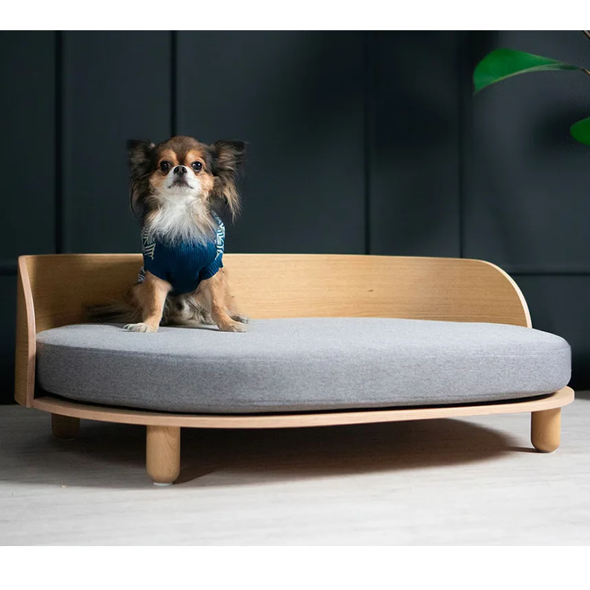 Dropshipping Wholesale Wooden Dog Bed Handmade Fashion Cotton Pet Nest Animal Colorful House