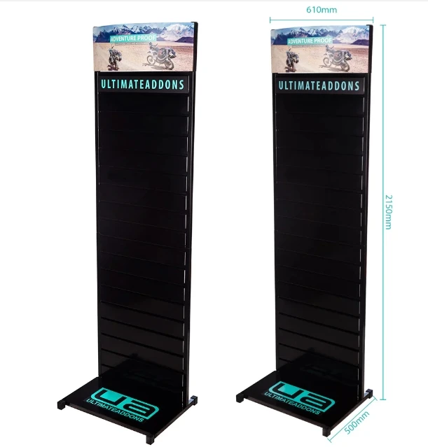 Metal Slatwall Storage Rack with Hooks Phone Accessories Display Stand  Retail Shop Rack