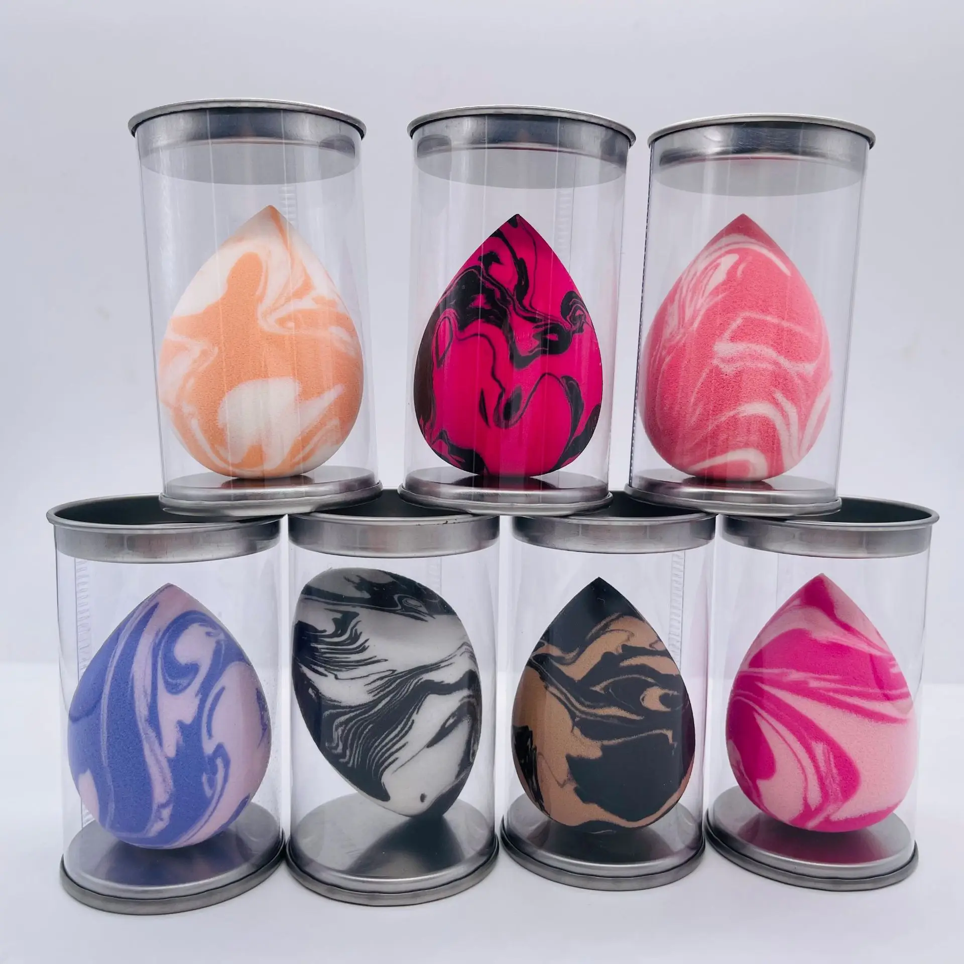 
Latex free high quality makeup blender different colors egg cosmetic custom case cute beauty sponges 
