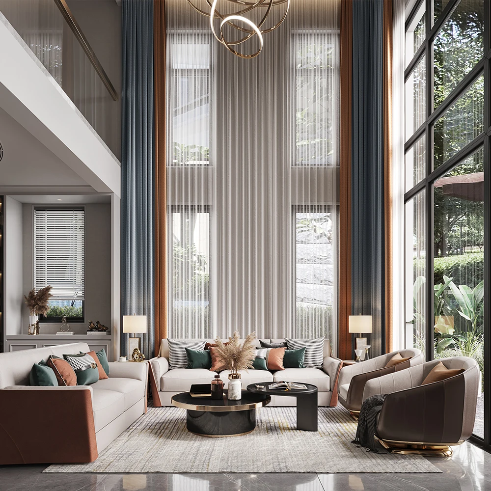 Factory Direct Fire Retardant High Ceiling Drapes Hotel Salon Extra Long Curtain