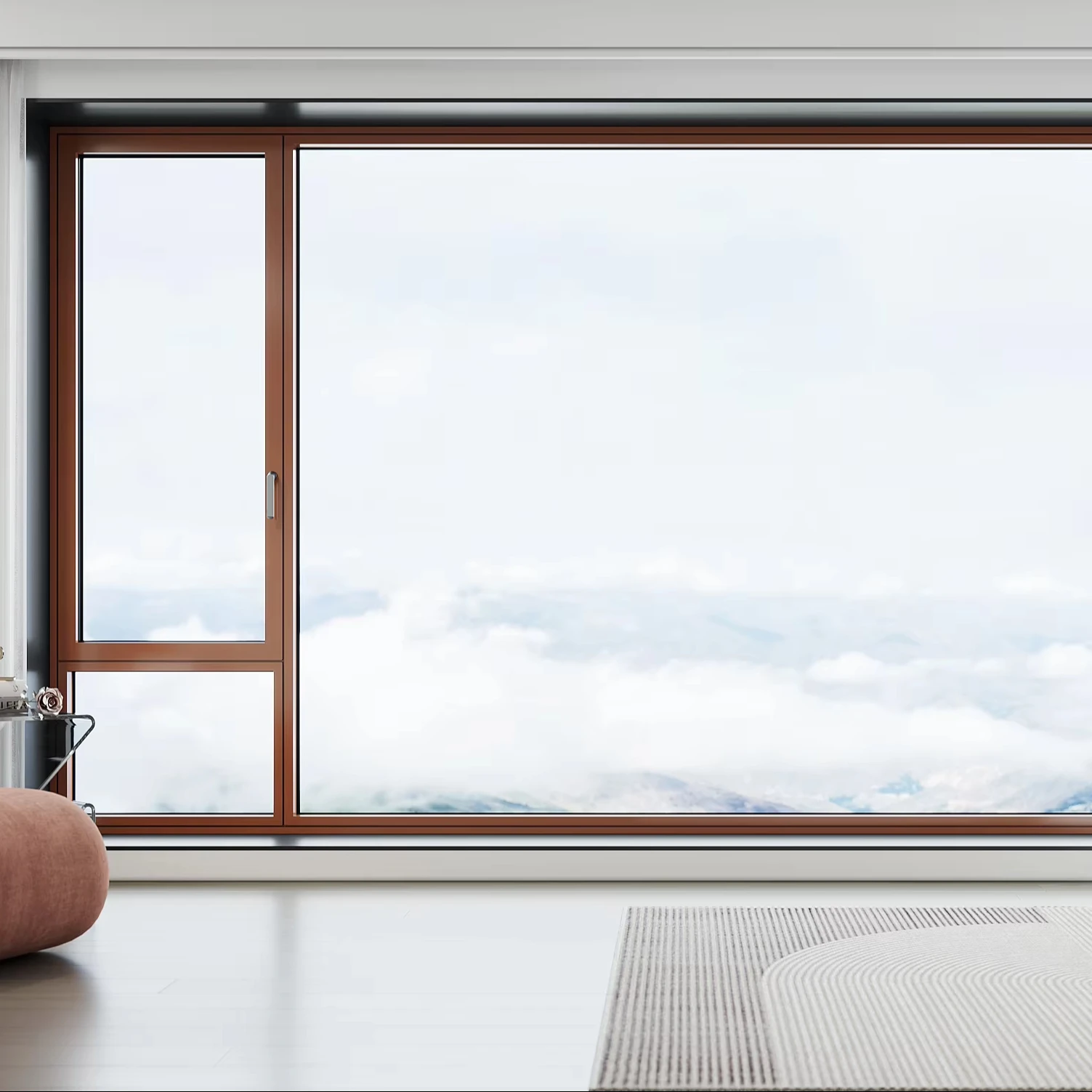 Окно с терморазрывным алюминиевым корпусом и противомоскитной сеткой высокопроизводительные алюминиевые стеклянные окна