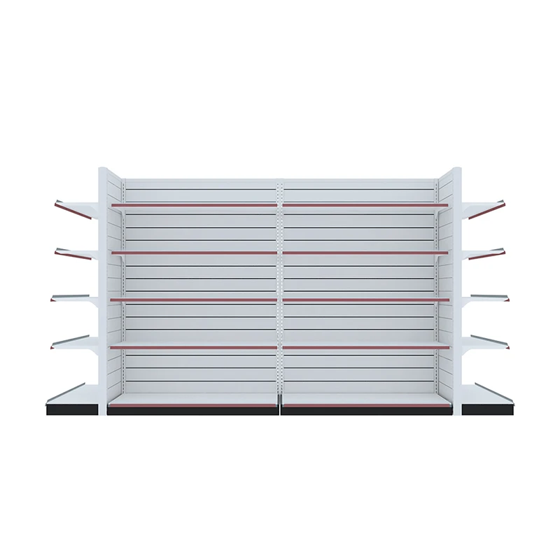 Supermarket center backboard gondola one side shelf retail low price shelving store  shelf supermarket stand rack for sale