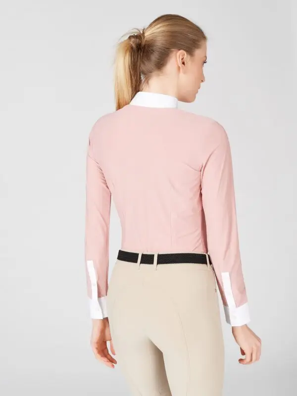 New Splicing Color Riding Show Clothes Comfortable Skin-Friendly Equestrian Riding Shirt