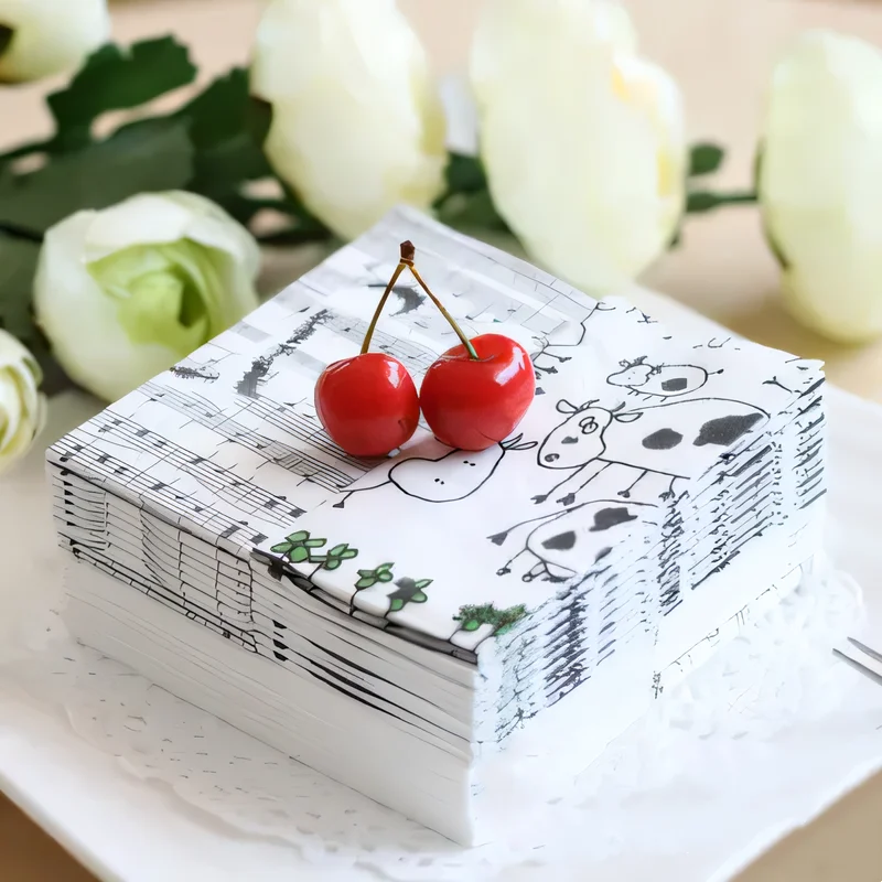 Factory customized high-quality dinner napkins personalized printed paper cocktail napkins