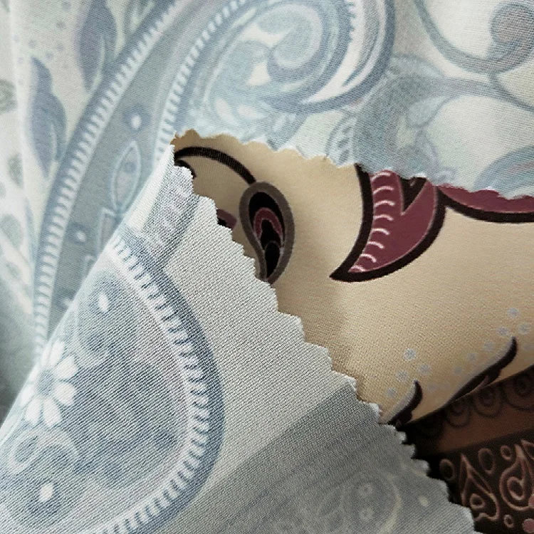 High Quality 100% Polyester Soft Custom Digital Printed 100D Satin Stretch Chiffon Fabric